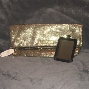 *NWT* Victoria’s Secret Gold Clutch w/Mirror